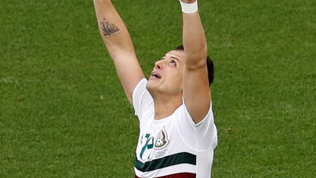 Chicharito contra Corea del Sur.