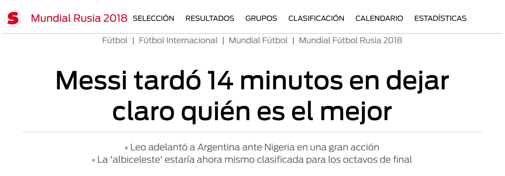 Sport y su fidelidad a Messi