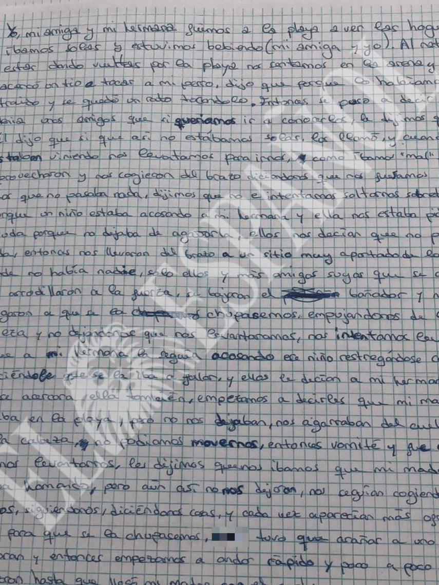 Julia (nombre ficticio) relata en una carta de su puño y letra lo que sucedió en San Juan.