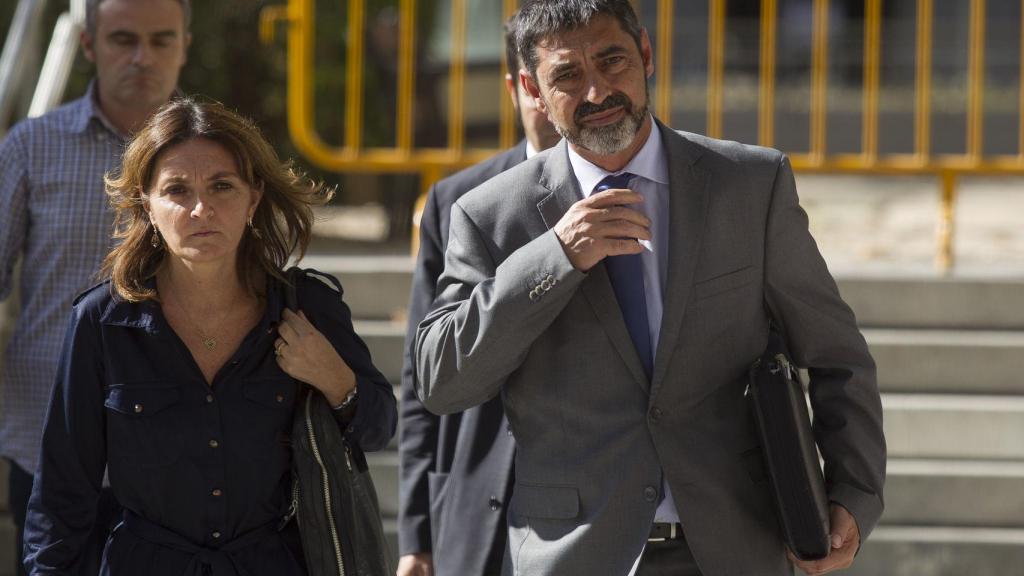 Josep Lluis Trapero a la salida de una de sus declaraciones en la Audiencia Nacional.