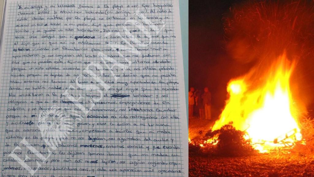 EL ESPAÑOL accede a dos cartas manuscritas en las que dos de las niñas de Murcia relatan lo sucedido en la noche de San Juan.