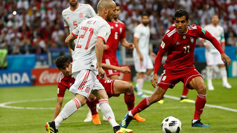 David Silva, durante el Irán - España Foto: Twitter(@Sefutbol)