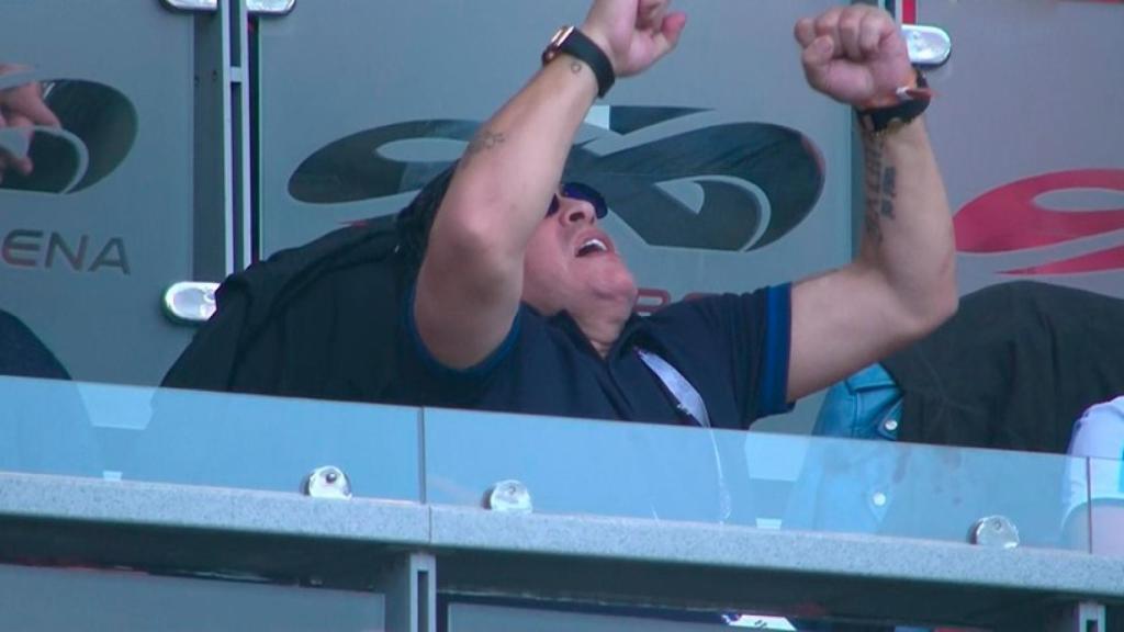 Diego Armando Maradona durante el Francia - Argentina