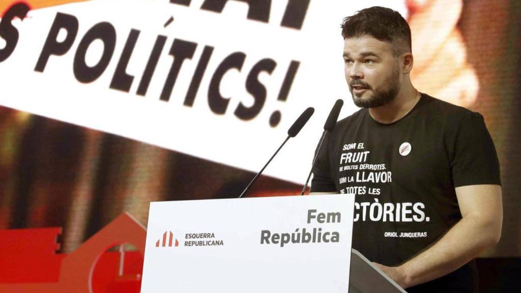 Rufián lee la carta de Junqueras