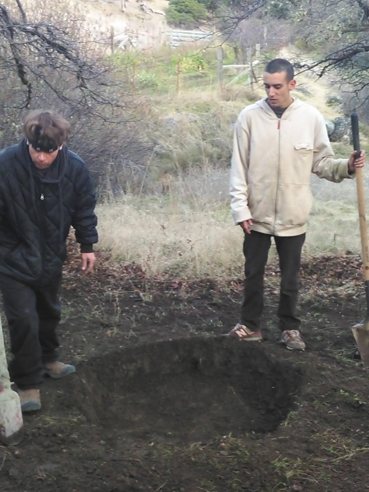 Sergio, trabajando en la finca.