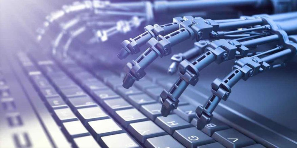 inteligencia artificial robot teclado