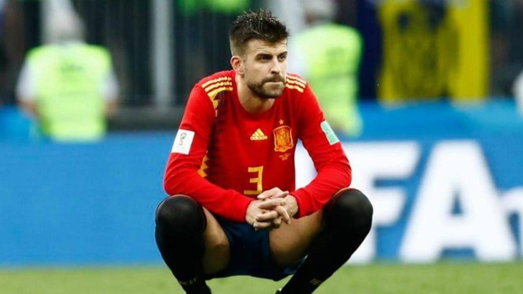 Piqué, tras la eliminación del Mundial de Rusia. Foto Facebook (@SeFutbol)