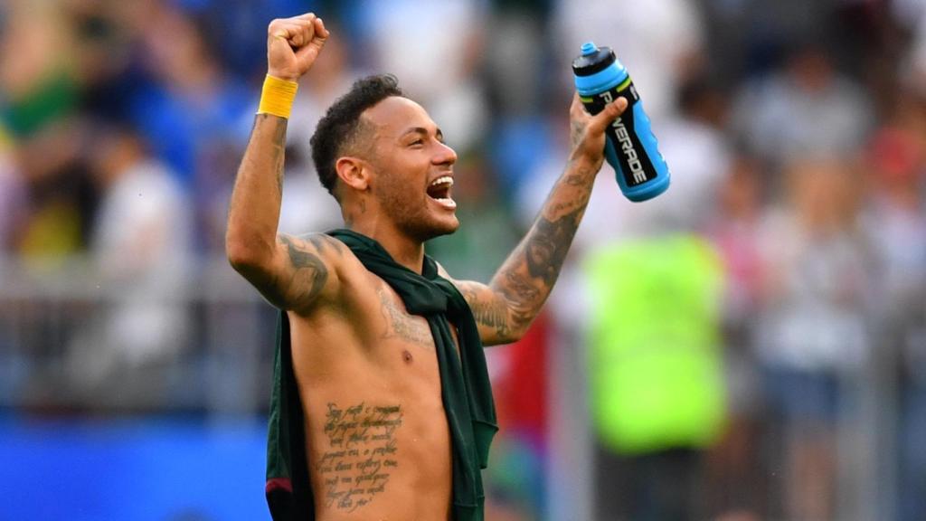Neymar, tras la finalización del partido ante México.