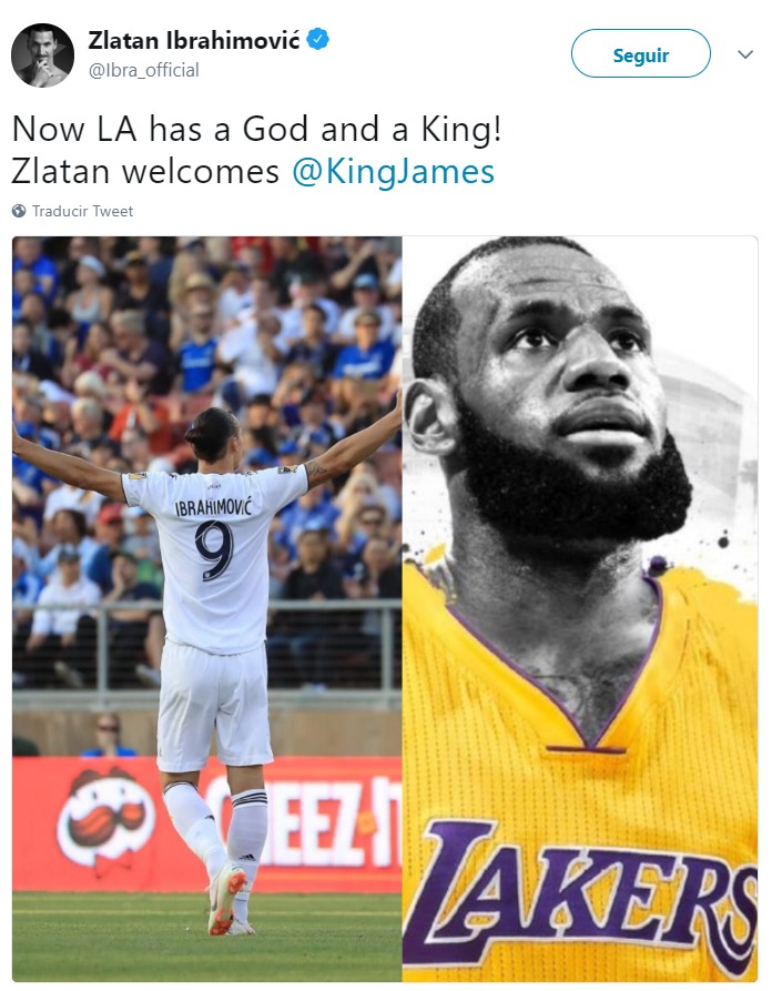 La bienvenida de Ibrahimovic a Lebron James
