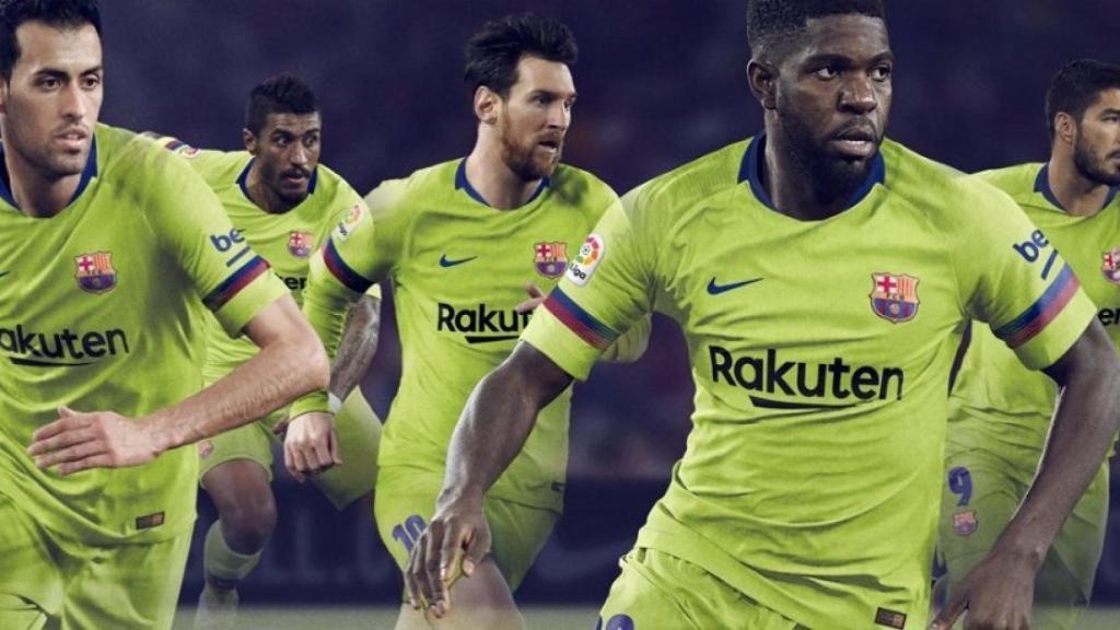 Segunda equipación del Barça. Foto: Twitter (@FCBarcelona_es).