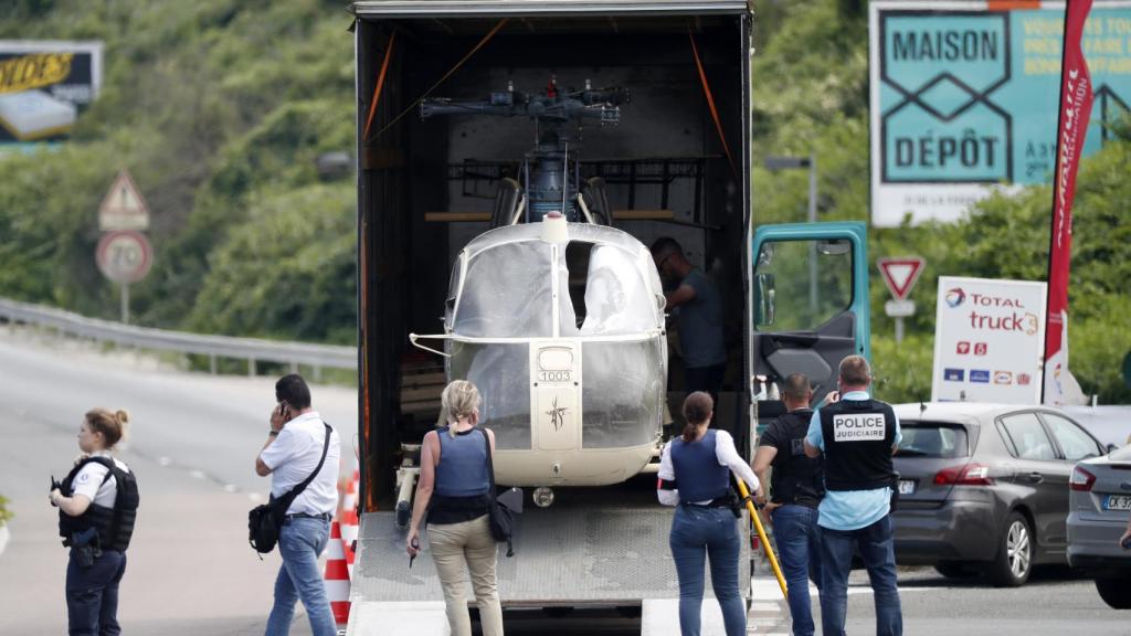 El helicóptero de la fuga