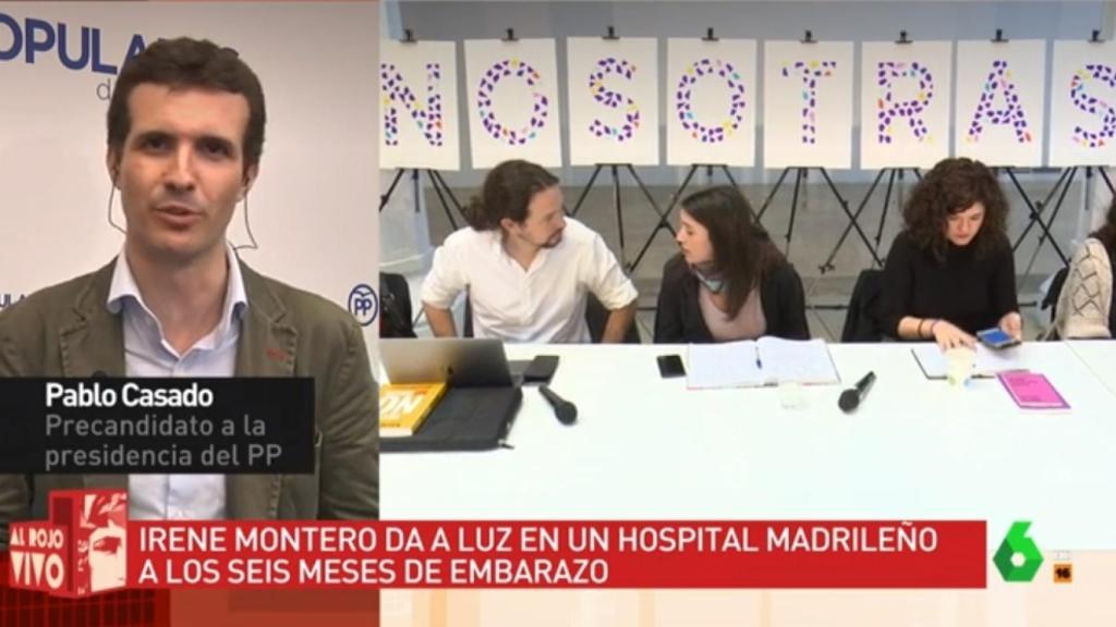 Pablo Casado envía un mensaje a Irene Montero