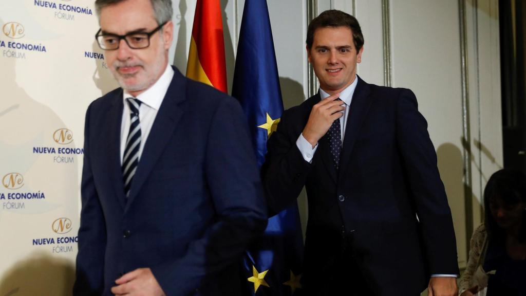 José Manuel Villegas y Albert Rivera en una imagen de archivo.