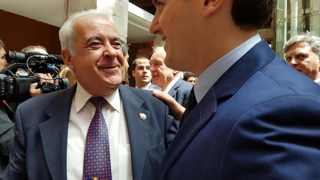 El alcalde de Arroyomolinos, Ruipérez, con Albert Rivera.