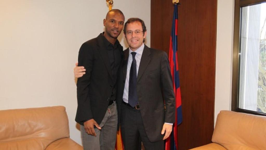 Abidal y Rosell en una imagen de archivo.