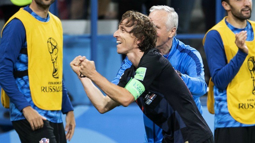 Modric celebra su gol contra Argentina. Foto Twitter (@HNS_CFF)