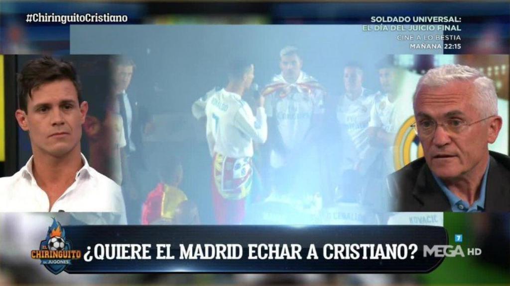 Paco García Caridad en El Chiringuito. Foto: Twitter (@elchiringuitotv)