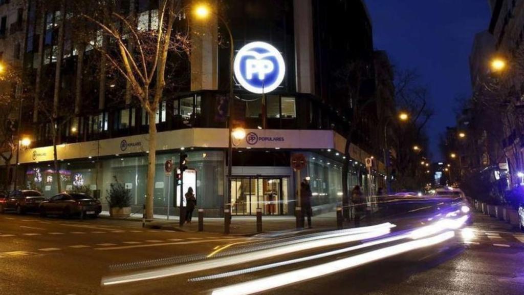La sede del PP nacional en Madrid.
