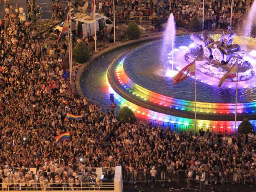 Vista de Cibeles durante la manifestación de 2017.
