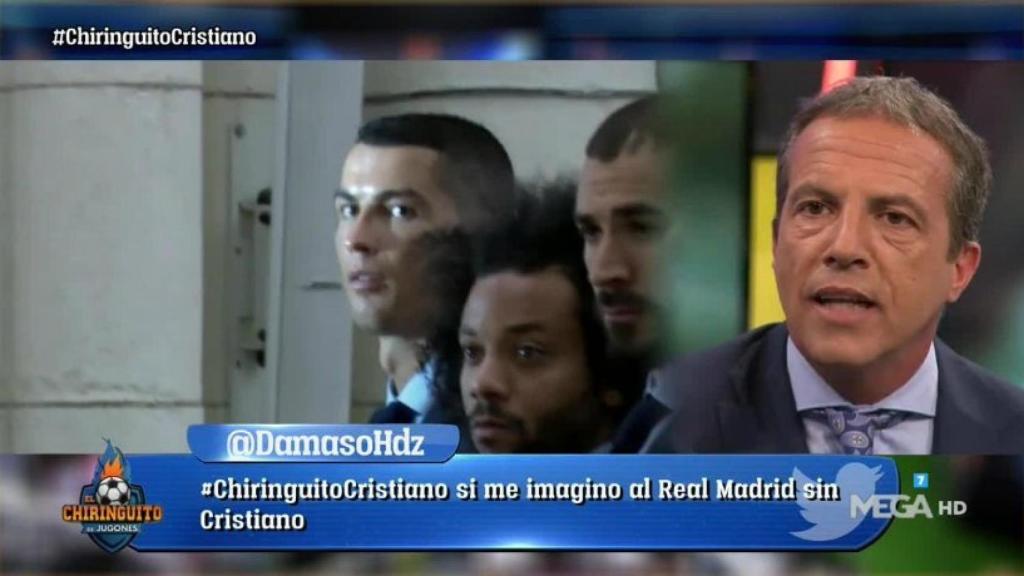 Cristóbal Soria en El Chiringuito. Foto: Twitter (@elchiringuitotv)