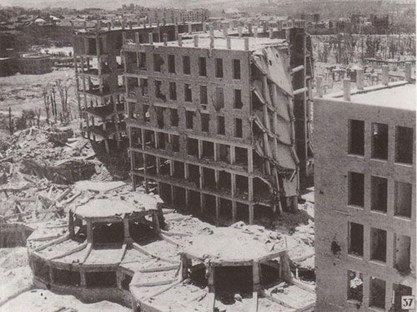 Estado del Hospital Clínico tras tres años de batalla durante la Guerra Civil.