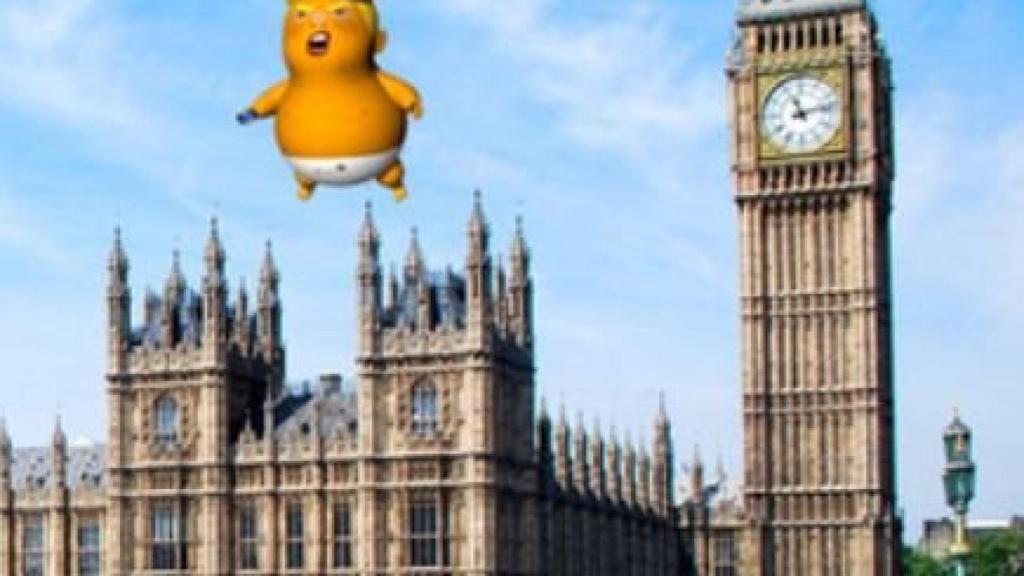 El globo sobrevolará el Parlamento.