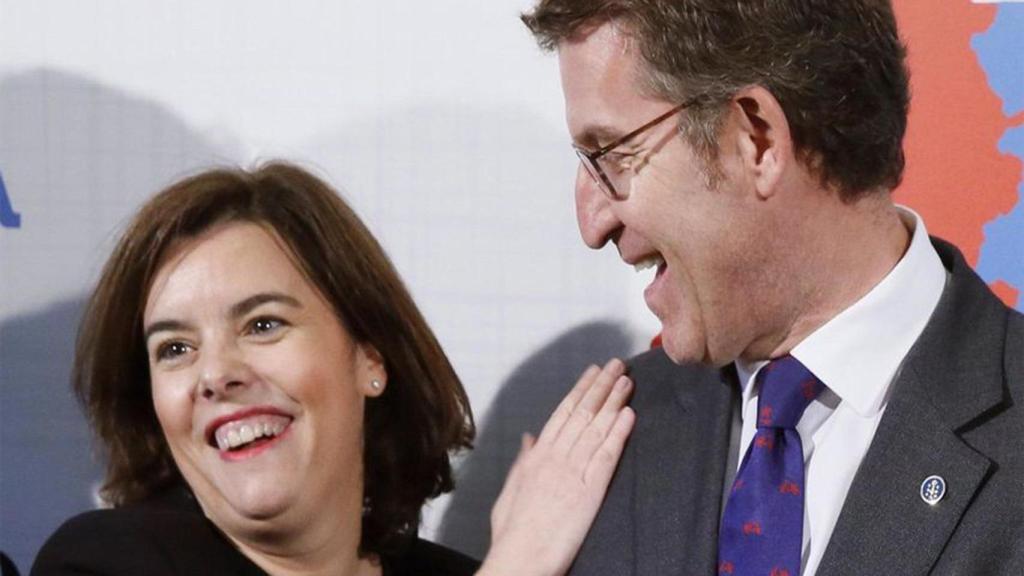 Soraya y Feijóo, en un acto en el que coincidieron.