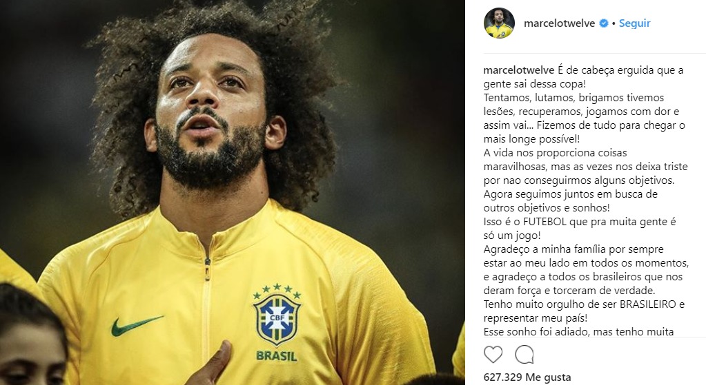 Mensaje de Marcelo en redes sociales