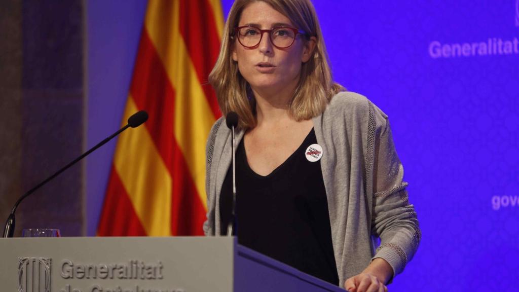 Elsa Artadi en una rueda de prensa