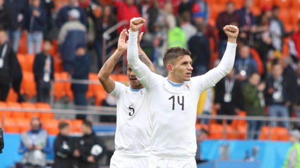Lucas Torreira, con Uruguay