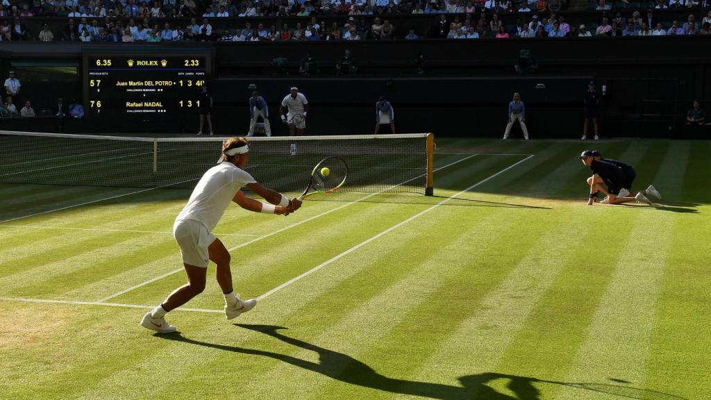 Nadal, en el partido ante del Potro.
