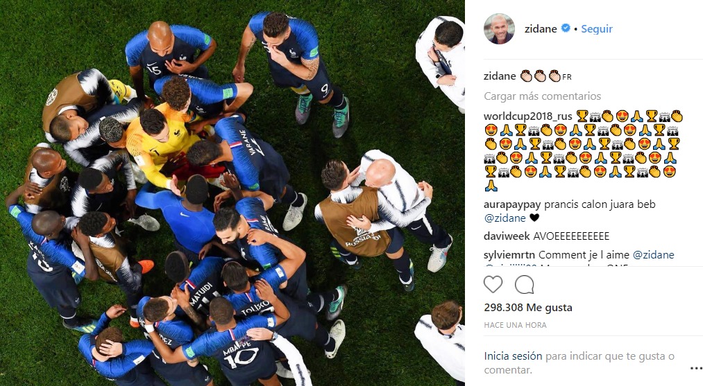 Zidane felicita a Francia