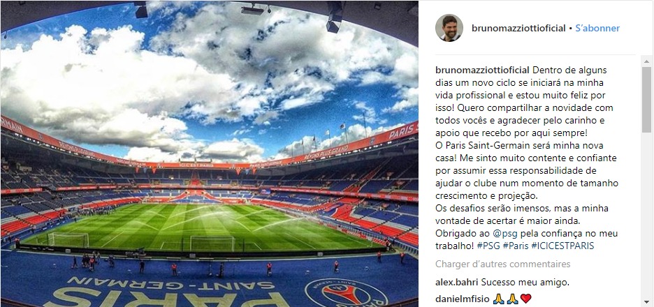 Anuncio de Bruno Mazziotti en Instagram. Foto: Instagram (@brunomazziottioficial)