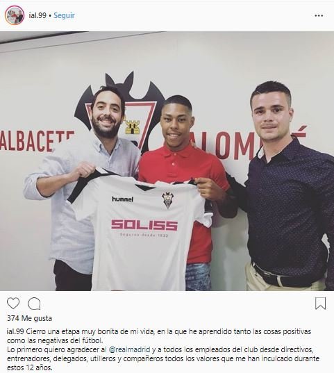 Captura de la presentación de Isma con el Albacete