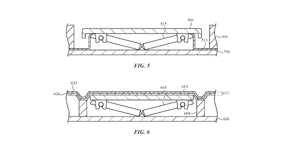patente apple membrana de silicona mecanismo de mariposa teclado macbook pro