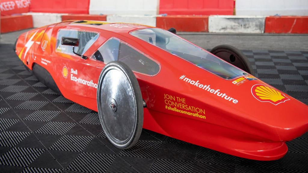 Uno de los vehículos participantes en el Shell EcoMarathon.