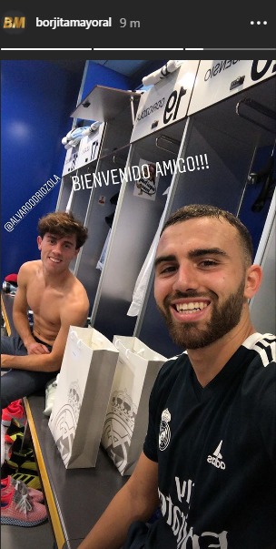 Mayoral junto a Odriozola.Foto: Instagram (@borjitamayoral)