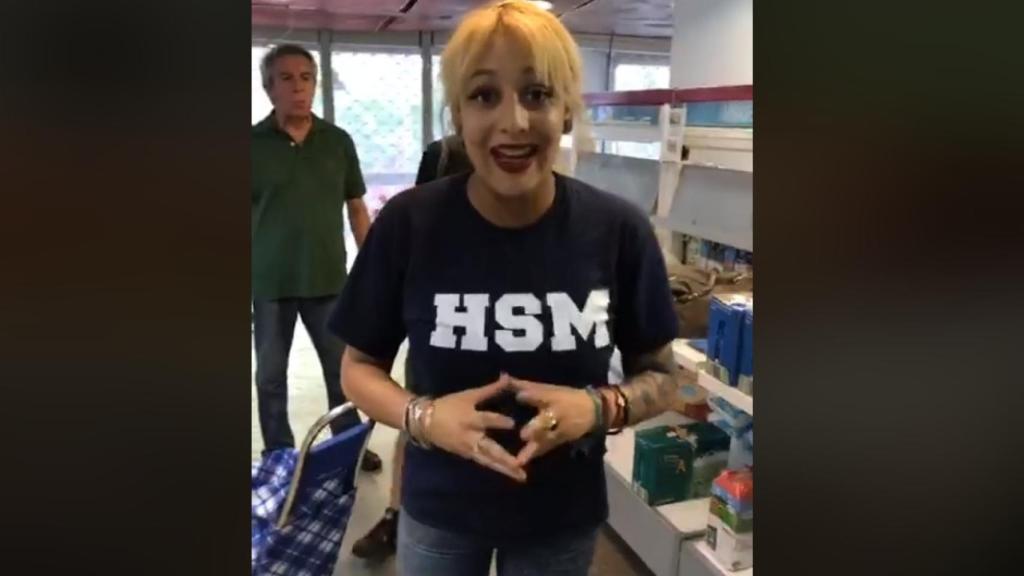 Melisa Ruiz, portavoz de Hogar Social Madrid, en el edificio Aguilar, en un vídeo difundido por la asociación.