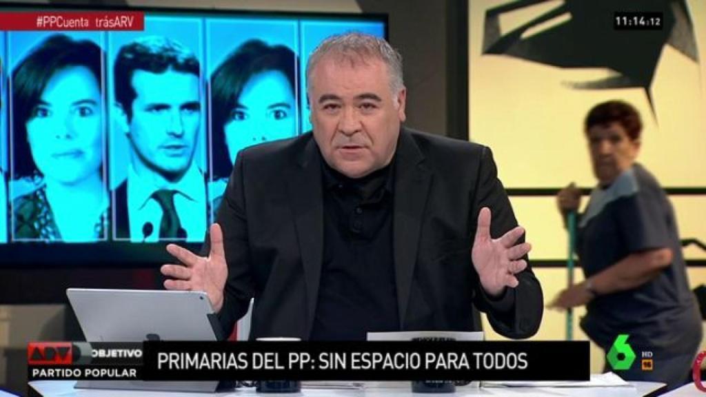 Amelia, la limpiadora de laSexta, se cuela en 'Al rojo vivo' y se hace viral