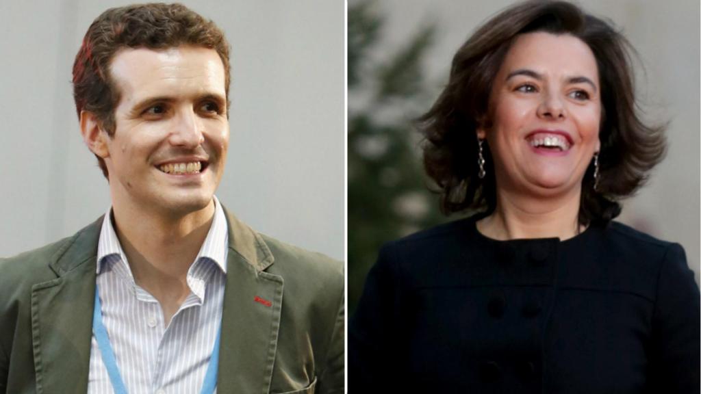Pablo Casado y Soraya Sáenz de Santamaría.