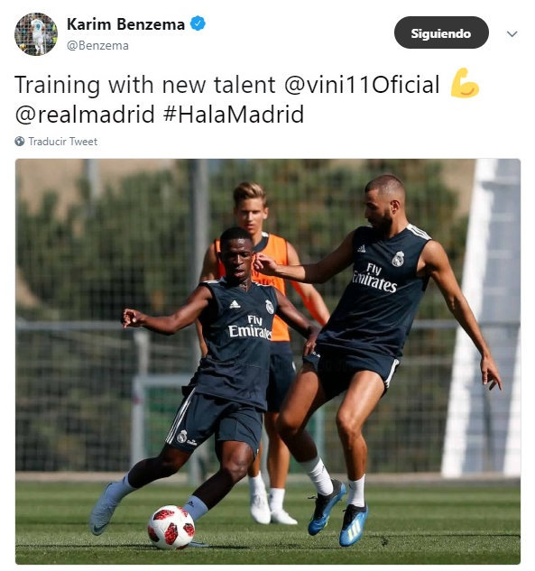 Benzema apadrina al 'talento' Vinicius