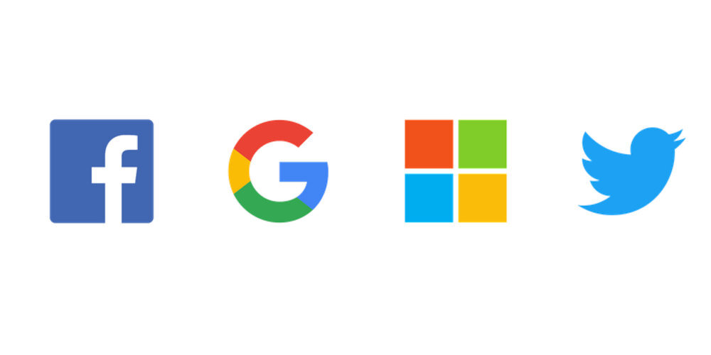 facebook google microsoft twitter