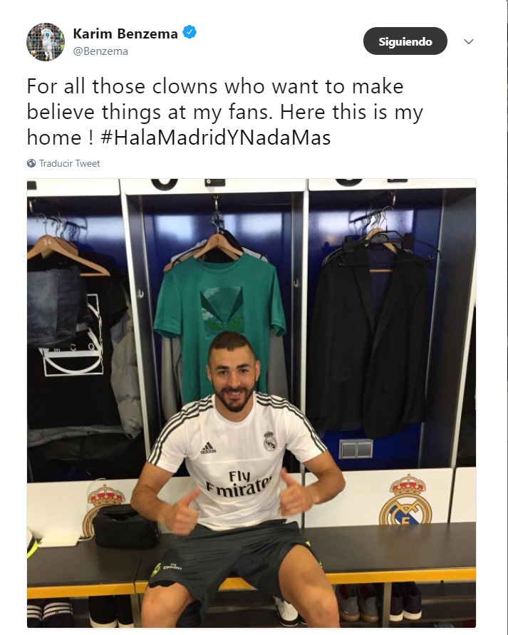 Benzema y su tuit contra los pyasos