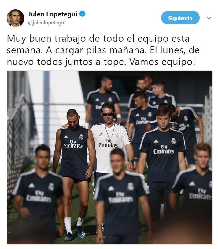 Mensaje de Lopetegui