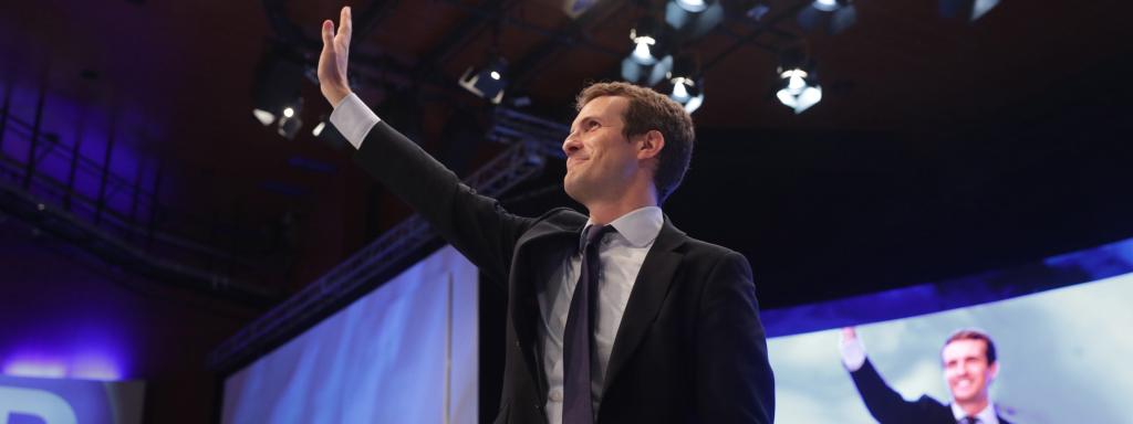 Pablo Casado durante su discurso en el Congreso.