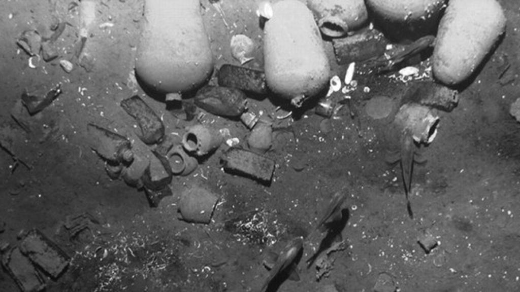 Restos encontrados en el pecio del Galeón San José.
