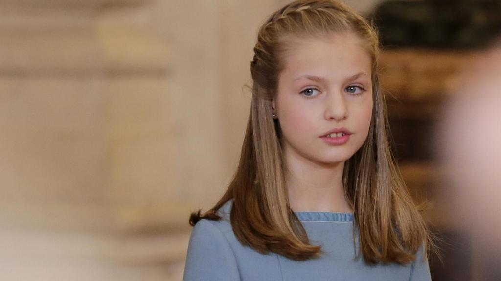 La princesa Leonor en la imposición del Toisón de Oro.