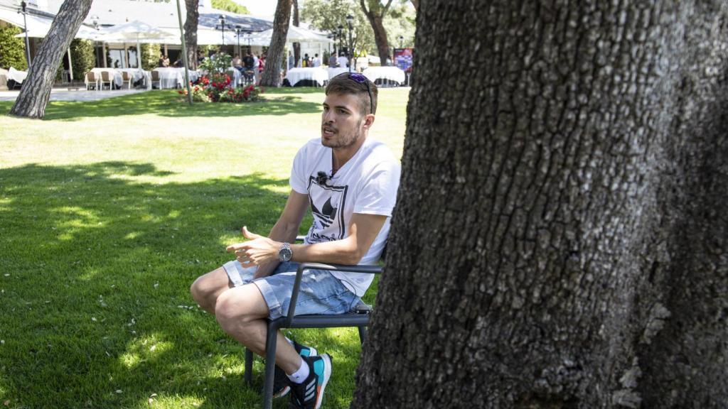 Óscar Husillos, durante la entrevista con EL ESPAÑOL