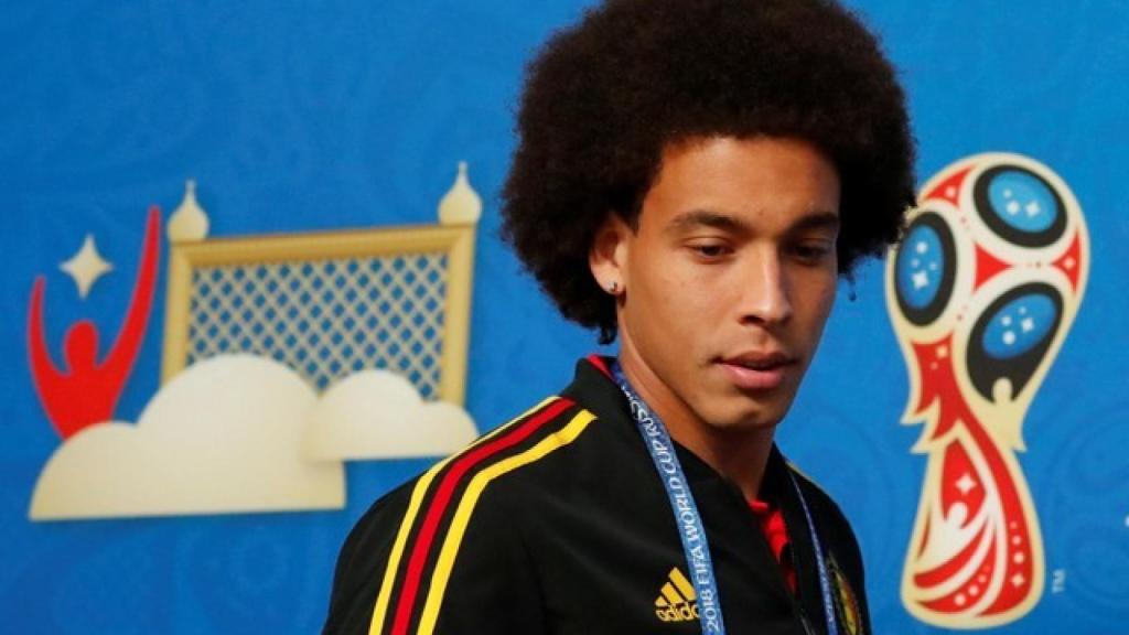 Witsel durante una rueda de prensa en el Mundial 2018