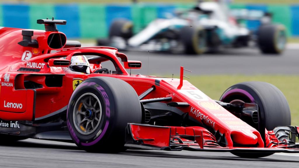 Sebastian Vettel, en los entrenamientos libres del Gran Premio de Hungría